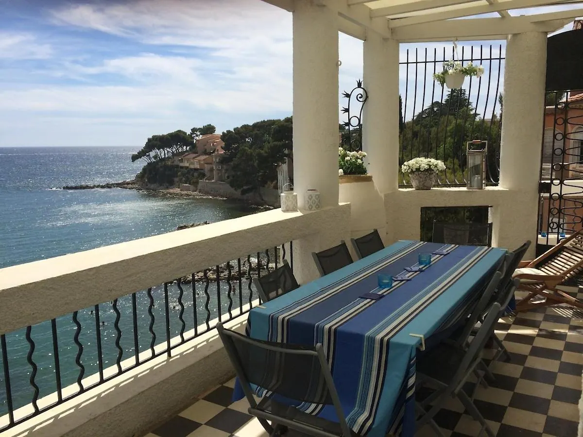 Villa Les Algues, Les Pieds Dans L'Eau Sur La Plage De Renecros Bandol Frankrijk